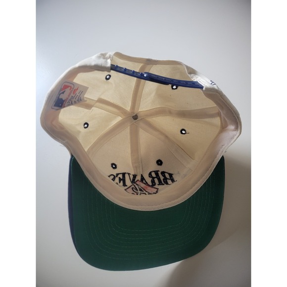 RareDenny Neagle Signed Ed West Vintage 90s Hat Snap MLB Baseball Atlanta Braves - Picture 5 of 6